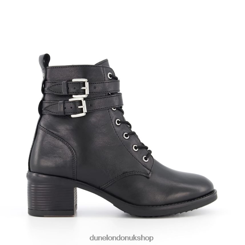 Wide Fit Buckle Detail Ankle Boots Women N4BBPB642 Dune London Paxan Black