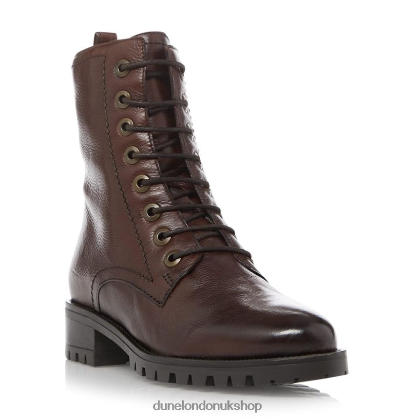 Wide Fit Lace-Up Boots Women N4BBPB532 Dune London Prestone Brown