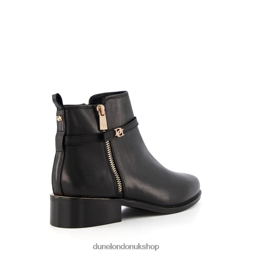 Wide Fit Zip-Detail Ankle Boots Women N4BBPB566 Dune London Pap Black