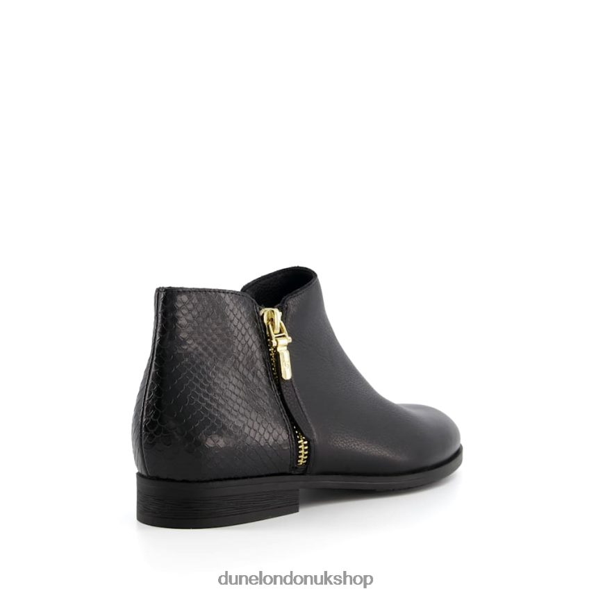 Zip Detail Ankle Boots Women N4BBPB370 Dune London Pandie Black