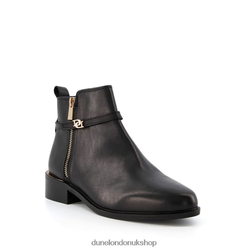 Zip Detail Ankle Strap Boots Women N4BBPB377 Dune London Pap Black