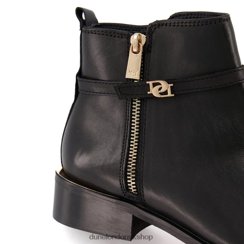 Zip Detail Ankle Strap Boots Women N4BBPB377 Dune London Pap Black