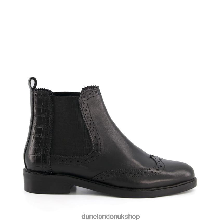 Brogue Detail Chelsea Boots Women N4BBPB409 Dune London Quest Black