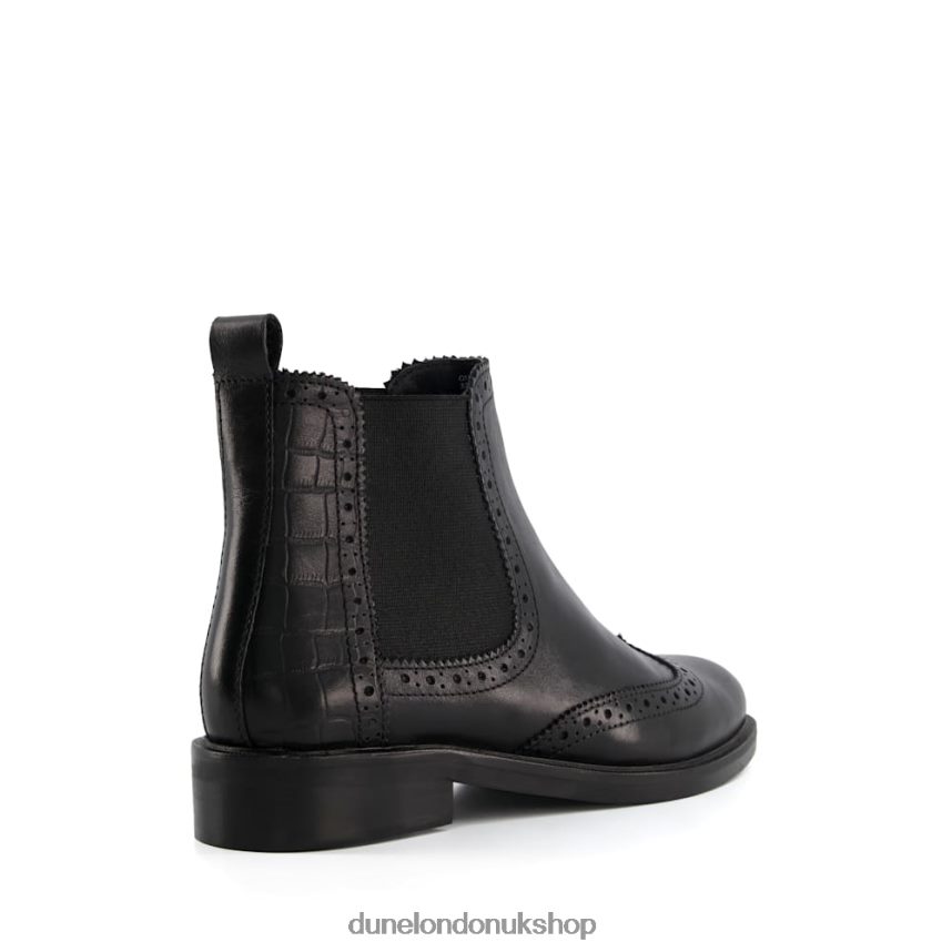 Brogue Detail Chelsea Boots Women N4BBPB409 Dune London Quest Black