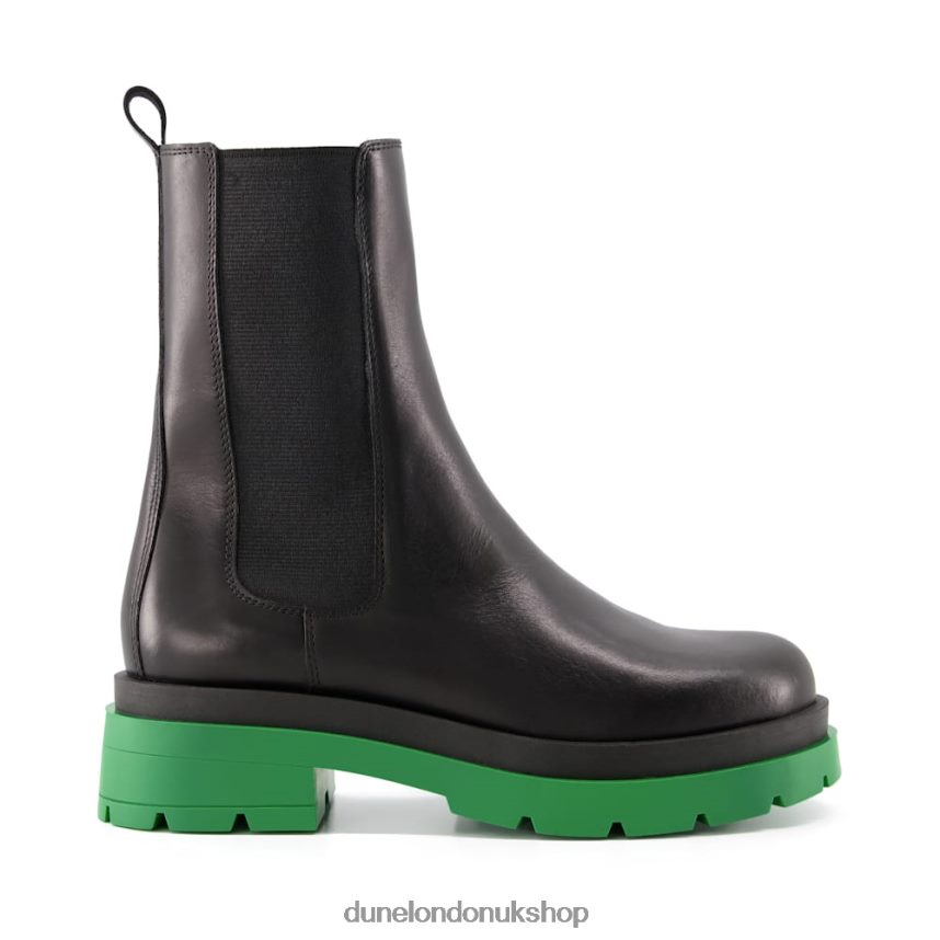 Green Sole Leather Chelsea Boots Women N4BBPB565 Dune London Palmz Black