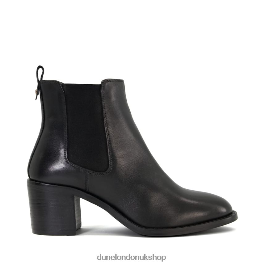 Leather Block-Heel Chelsea Boots Women N4BBPB372 Dune London Pembly Black