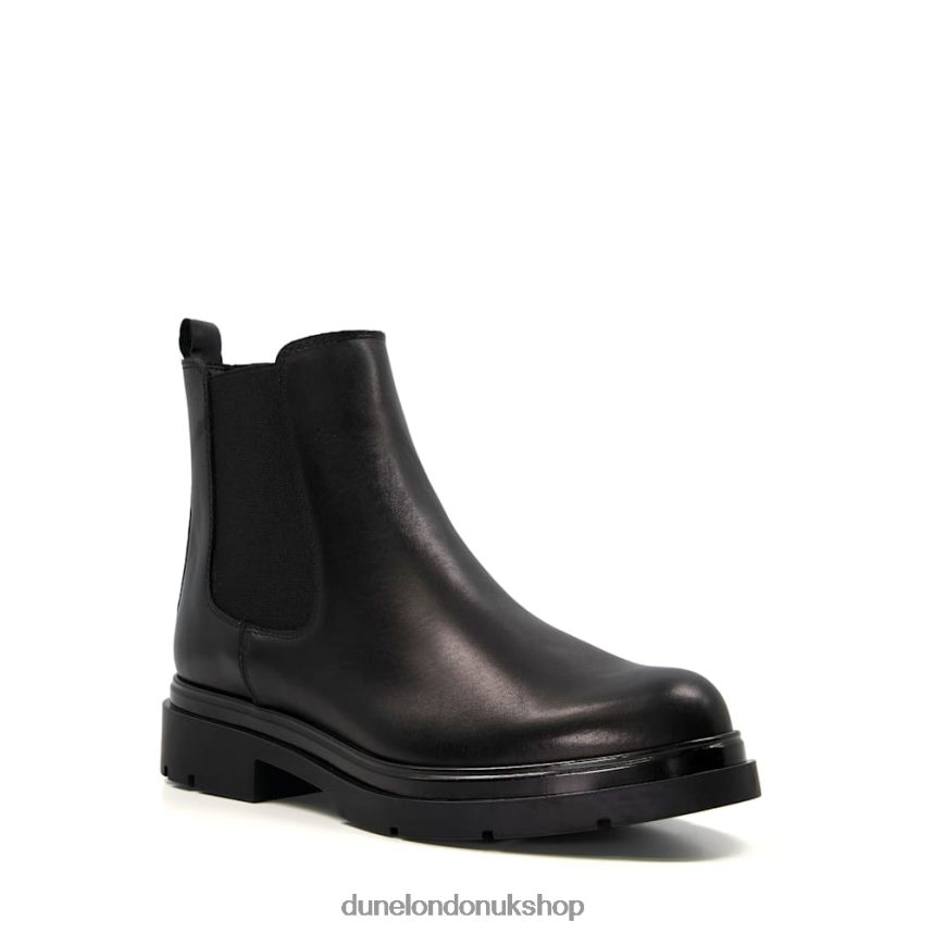 Leather Chelsea Boots Women N4BBPB313 Dune London Pinot Black - Click Image to Close