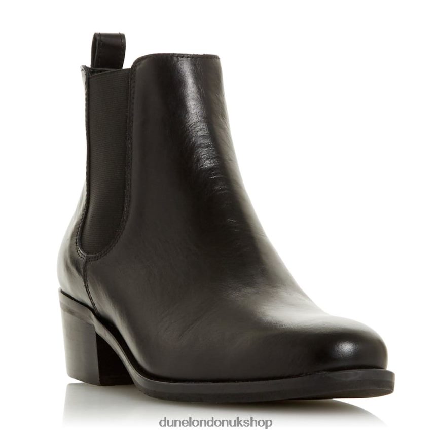 Low Block Heel Chelsea Boots Women N4BBPB659 Dune London Patrole Black - Click Image to Close