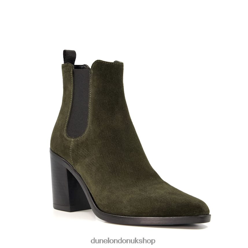 Block-Heel Suede Western Boots Women N4BBPB323 Dune London Prea Green