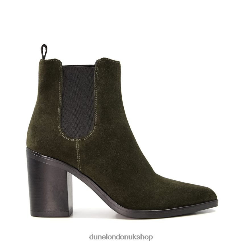 Block-Heel Suede Western Boots Women N4BBPB323 Dune London Prea Green