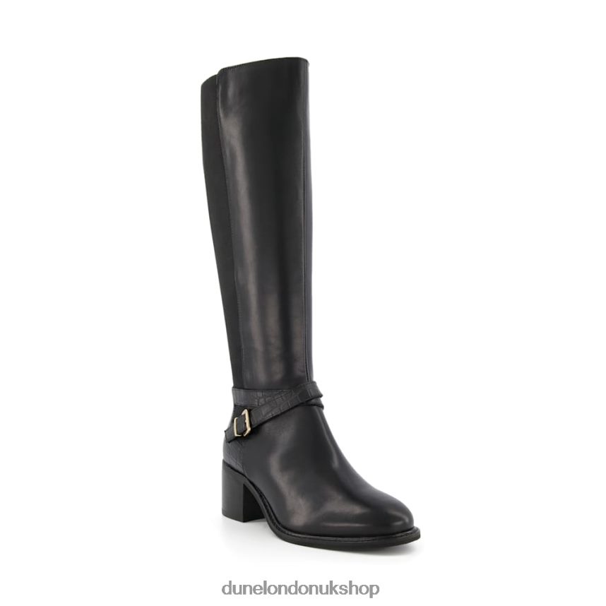 Ankle-Strap Knee-High Boots Women N4BBPB366 Dune London Tildings Black