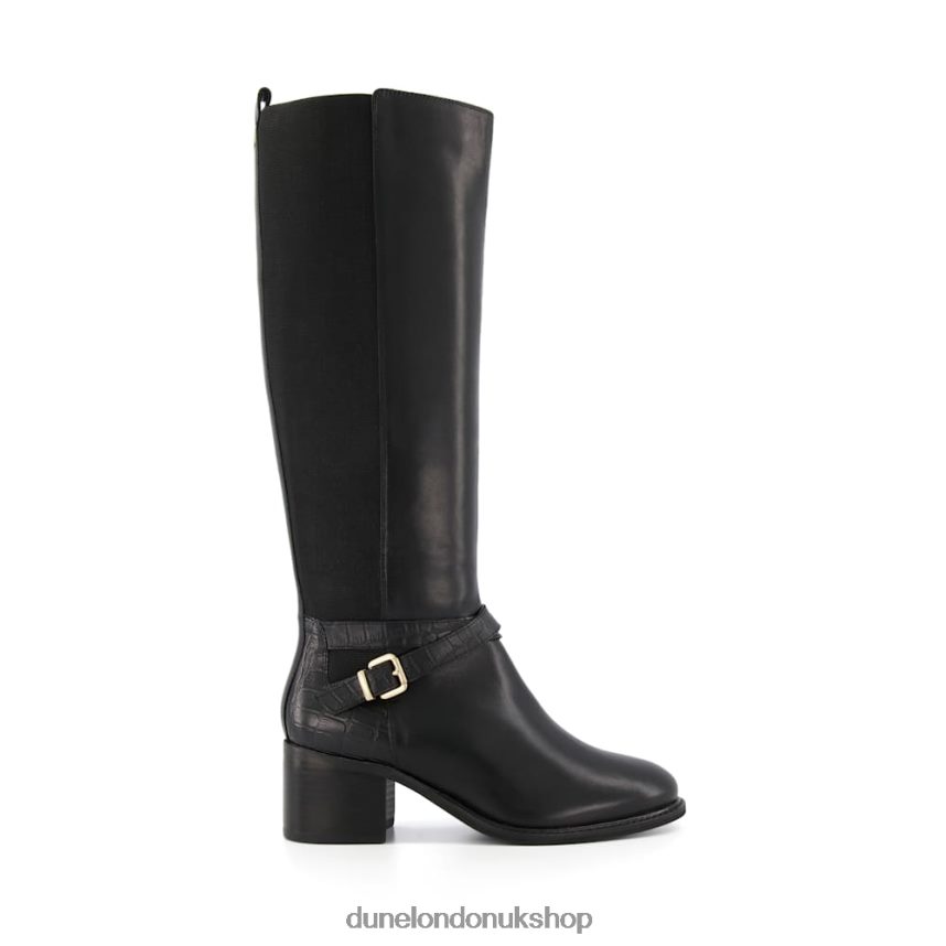 Ankle-Strap Knee-High Boots Women N4BBPB366 Dune London Tildings Black