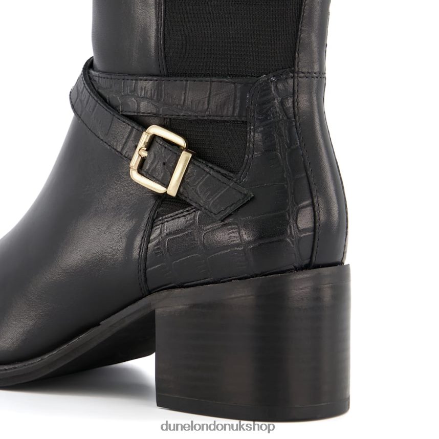 Ankle-Strap Knee-High Boots Women N4BBPB366 Dune London Tildings Black