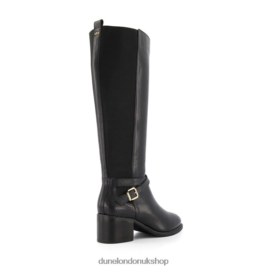 Ankle-Strap Knee-High Boots Women N4BBPB366 Dune London Tildings Black