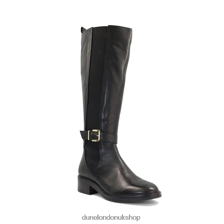 Buckled Knee High Boots Women N4BBPB653 Dune London Torent Black