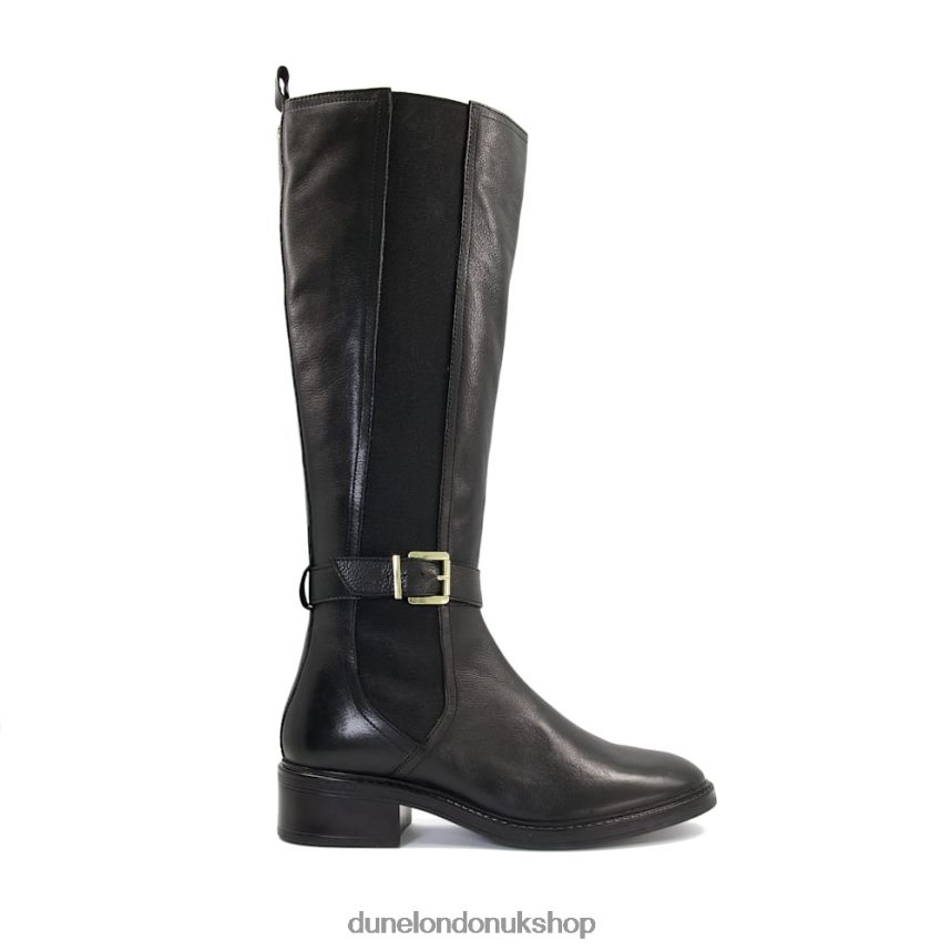 Buckled Knee High Boots Women N4BBPB653 Dune London Torent Black