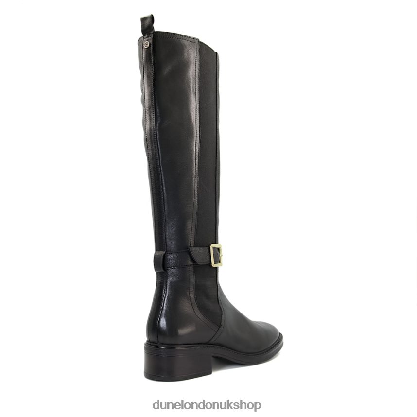 Buckled Knee High Boots Women N4BBPB653 Dune London Torent Black