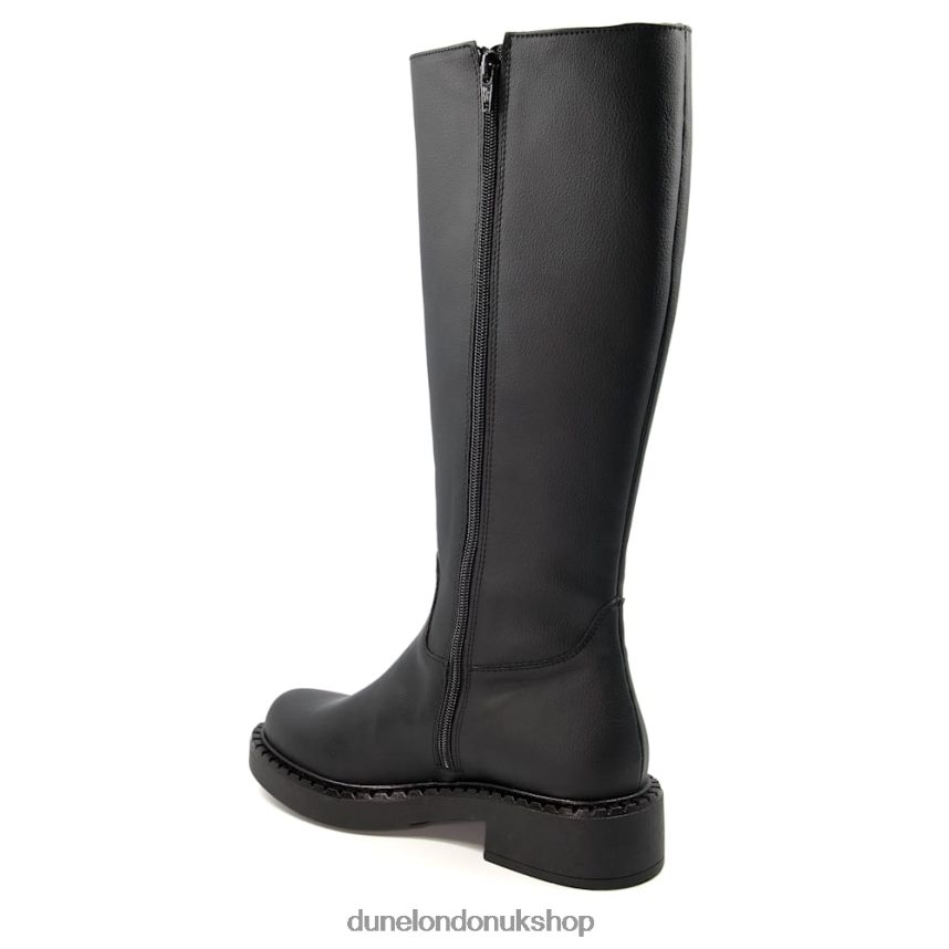 Grape-Leather Knee-High Boots Women N4BBPB273 Dune London Treasured Black