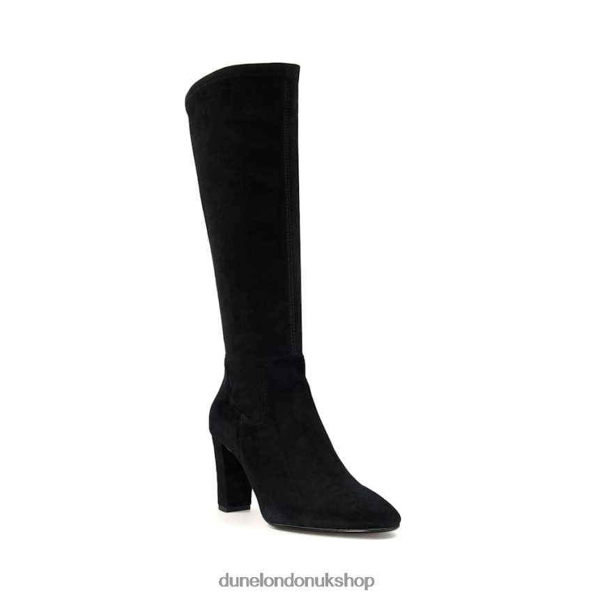 Wide Fit Heeled Knee-High Boots Women N4BBPB526 Dune London Siren Black