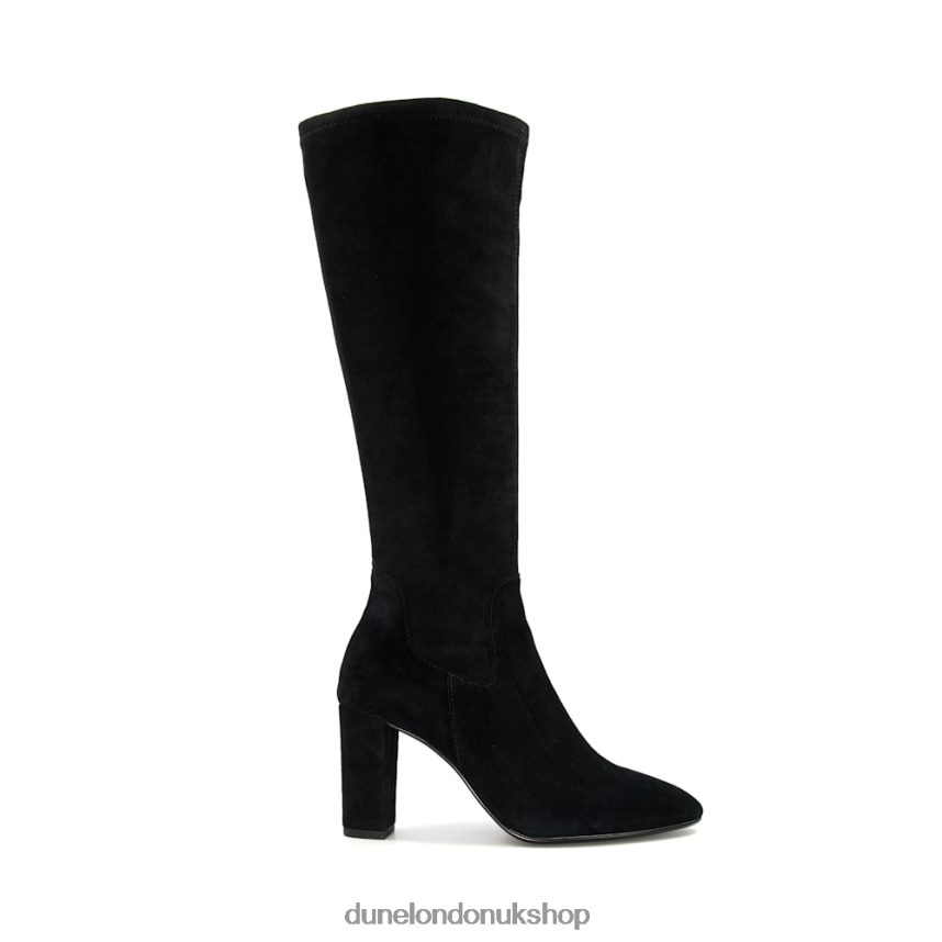 Wide Fit Heeled Knee-High Boots Women N4BBPB526 Dune London Siren Black