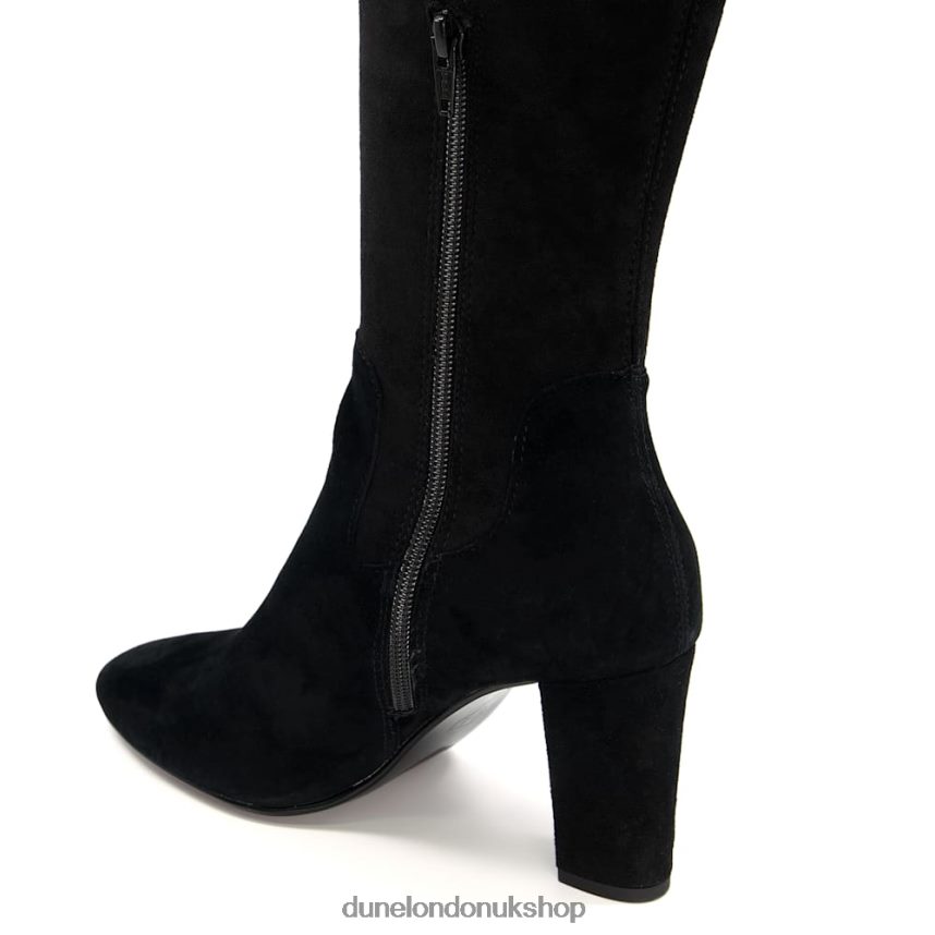 Wide Fit Heeled Knee-High Boots Women N4BBPB526 Dune London Siren Black