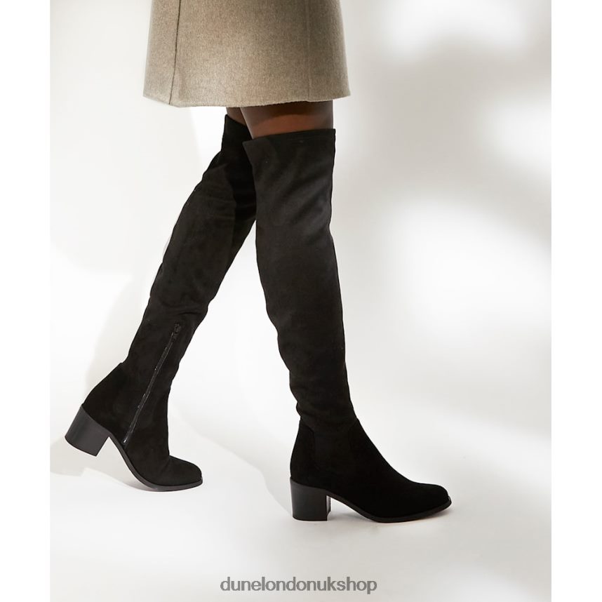 Over The Knee Boots Women N4BBPB518 Dune London Sander Black