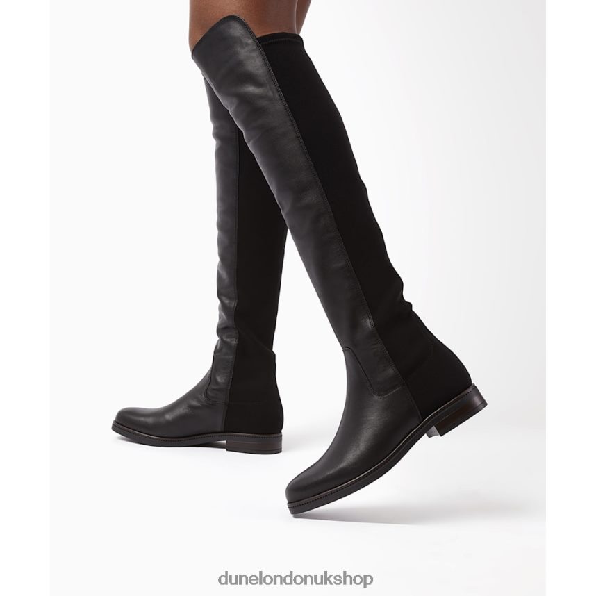 Over-The-Knee Stretch Boots Women N4BBPB513 Dune London Tropic Black