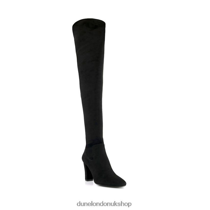 Stretch Over The Knee Boots Women N4BBPB364 Dune London Syrell Black