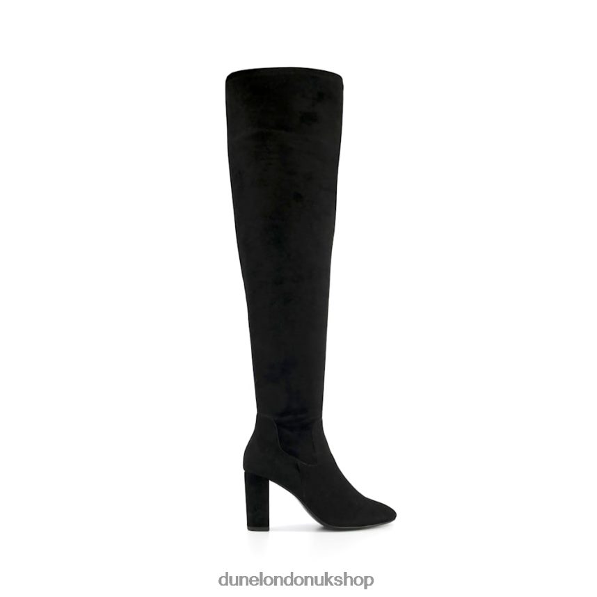 Stretch Over The Knee Boots Women N4BBPB364 Dune London Syrell Black