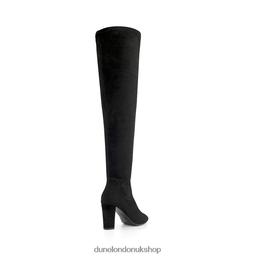 Stretch Over The Knee Boots Women N4BBPB364 Dune London Syrell Black