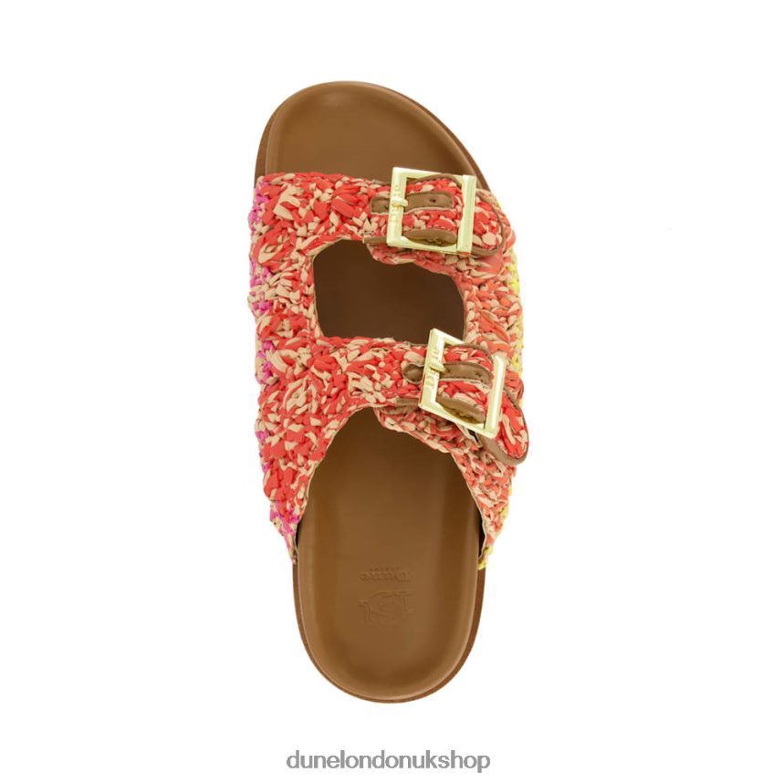 Buckled Flat Raffia Slides Women N4BBPB57 Dune London Lolitas Multi