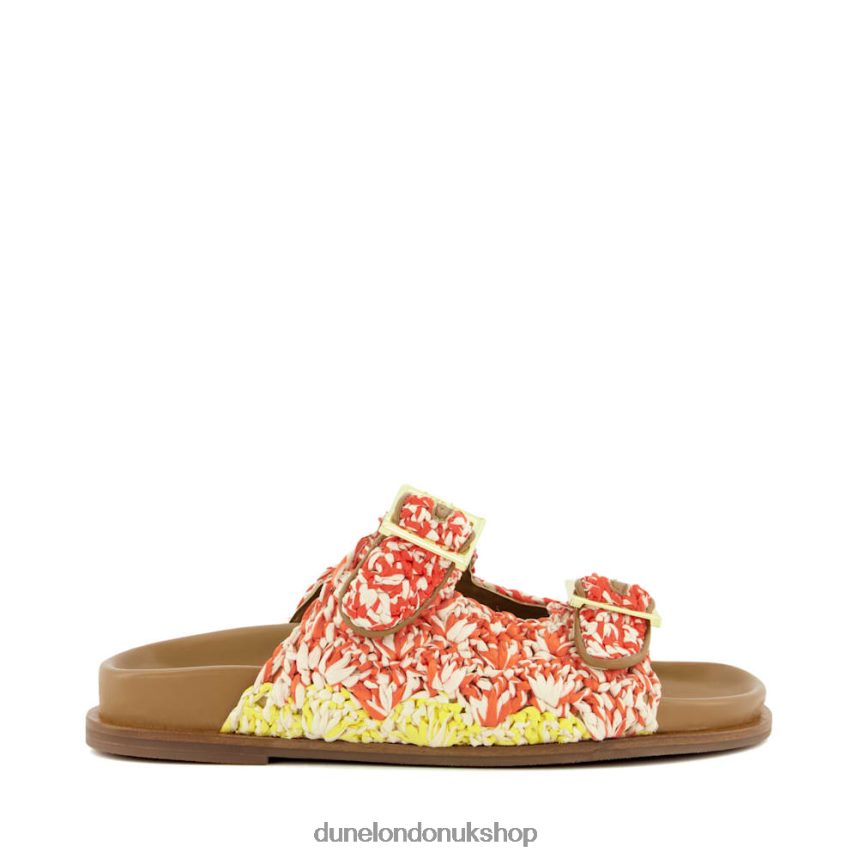 Buckled Flat Raffia Slides Women N4BBPB57 Dune London Lolitas Multi