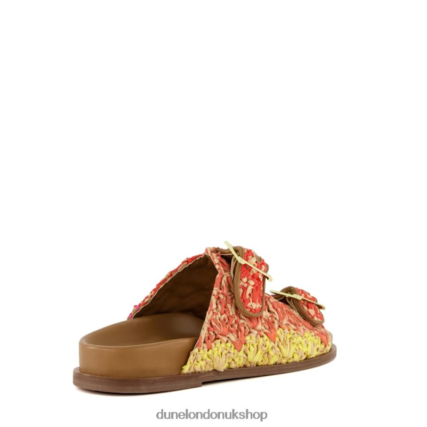 Buckled Flat Raffia Slides Women N4BBPB57 Dune London Lolitas Multi