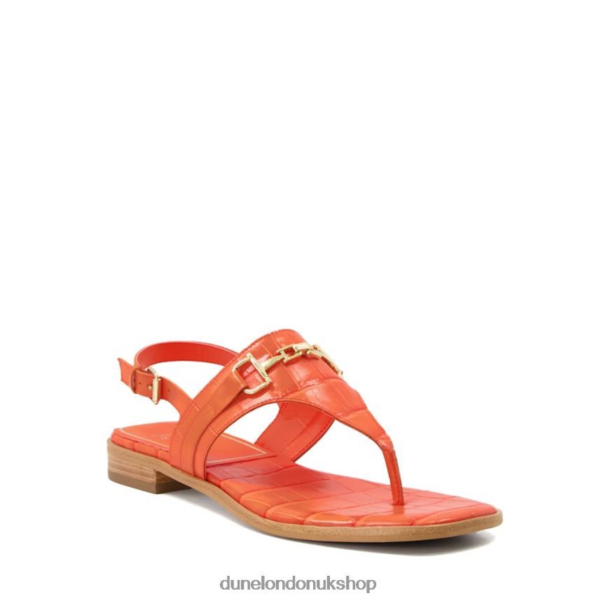 Casual Thong-Strap Sandals Women N4BBPB217 Dune London Lexley Orange - Click Image to Close