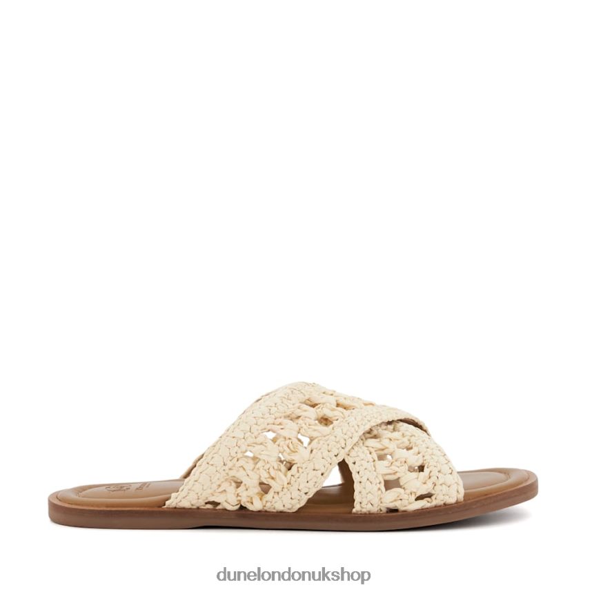 Crochet Flat Sandals Women N4BBPB85 Dune London Level Natural