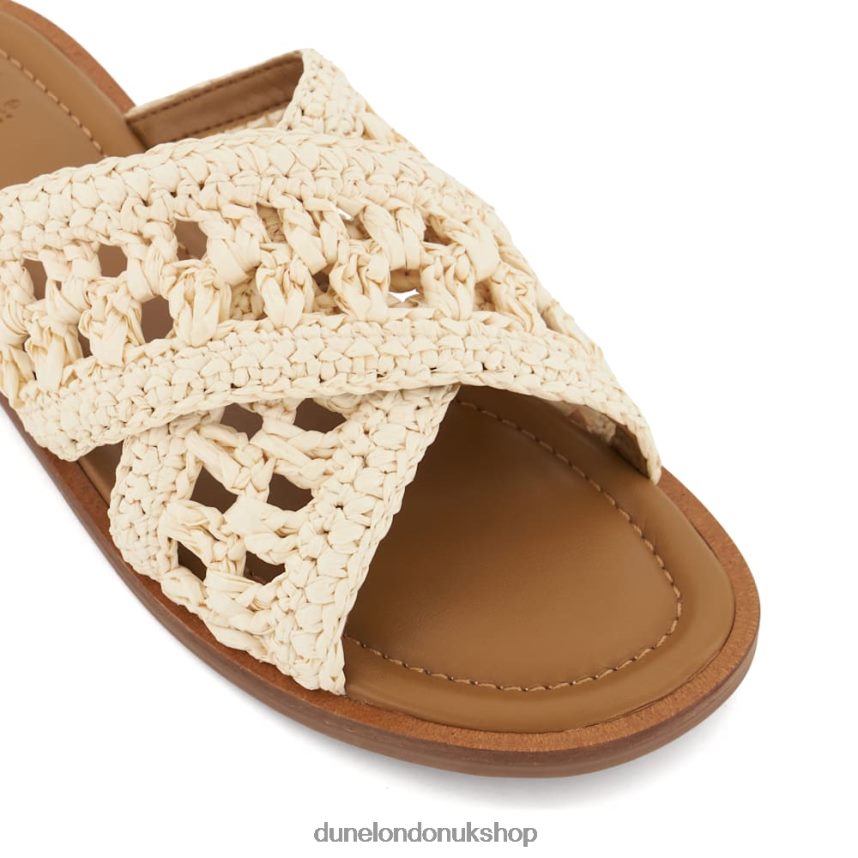 Crochet Flat Sandals Women N4BBPB85 Dune London Level Natural