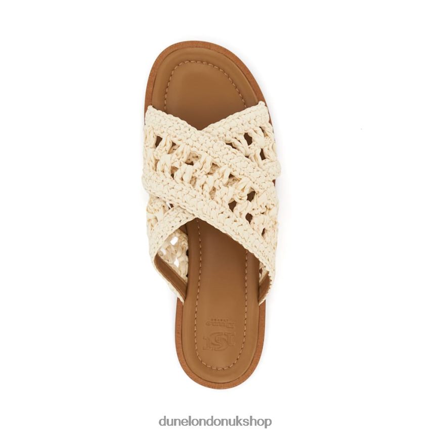 Crochet Flat Sandals Women N4BBPB85 Dune London Level Natural