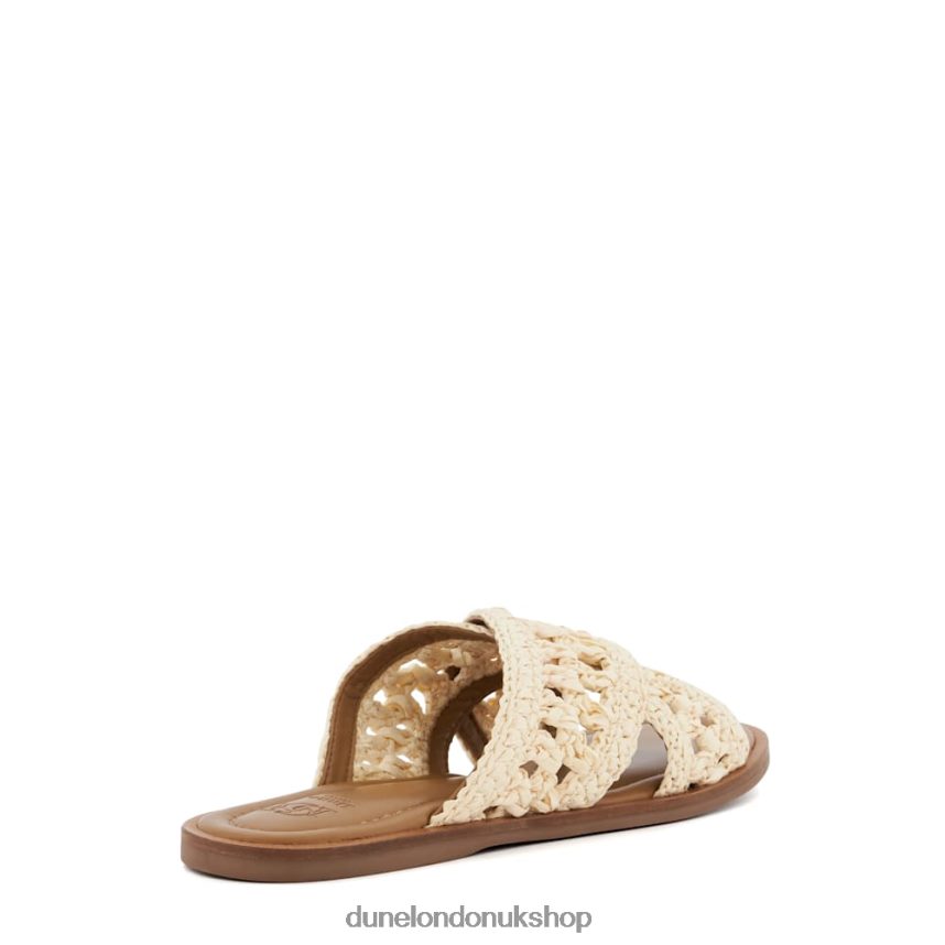 Crochet Flat Sandals Women N4BBPB85 Dune London Level Natural