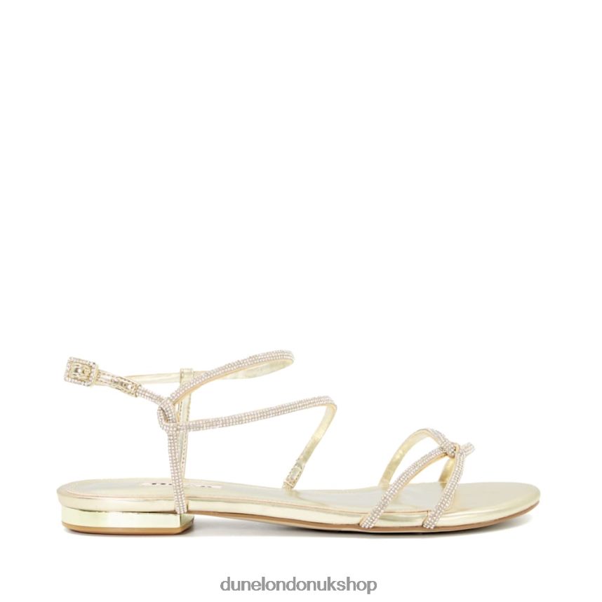 Jewel-T-Bar Sandals Women N4BBPB459 Dune London Nightly Champagne