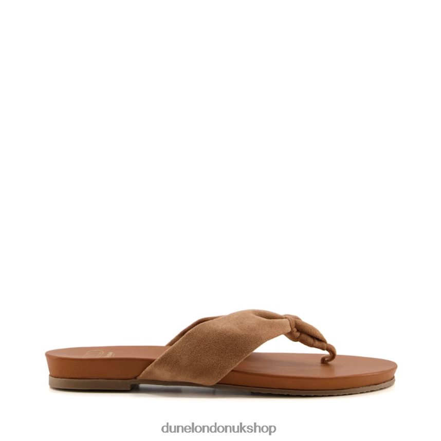 Knot Upper Sandals Women N4BBPB609 Dune London Lyrikal Camel - Click Image to Close