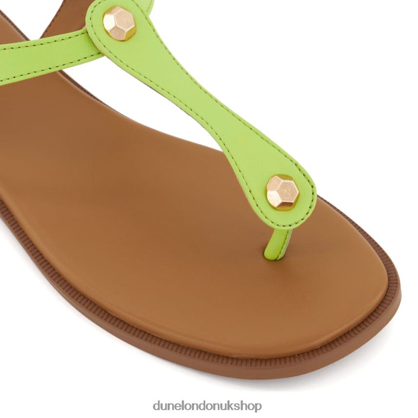 Leather Flat Sandals Women N4BBPB410 Dune London Larter Lime Green