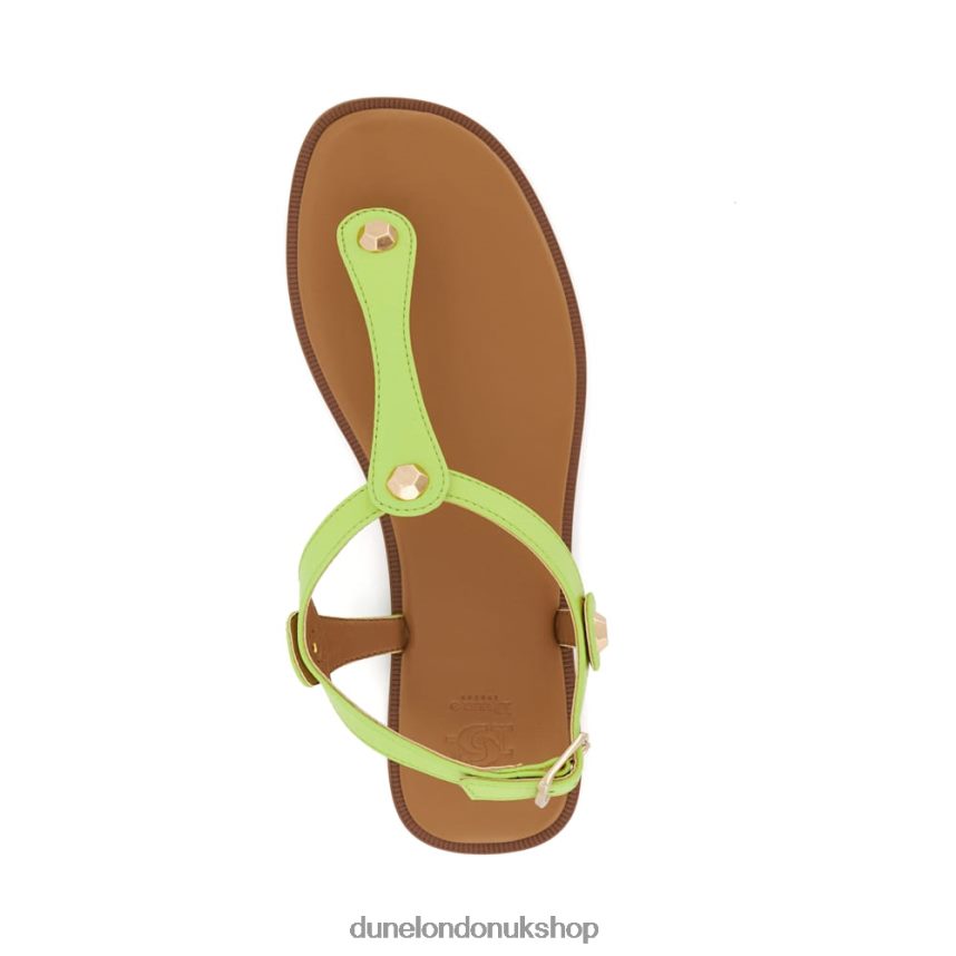 Leather Flat Sandals Women N4BBPB410 Dune London Larter Lime Green