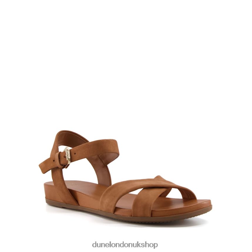 Leather Sandals Women N4BBPB339 Dune London Landie Camel