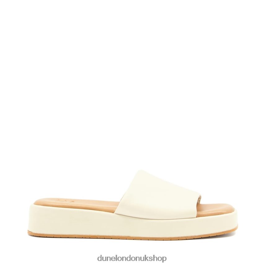 Open-Toe Flatform Slides Women N4BBPB583 Dune London Larley Ecru