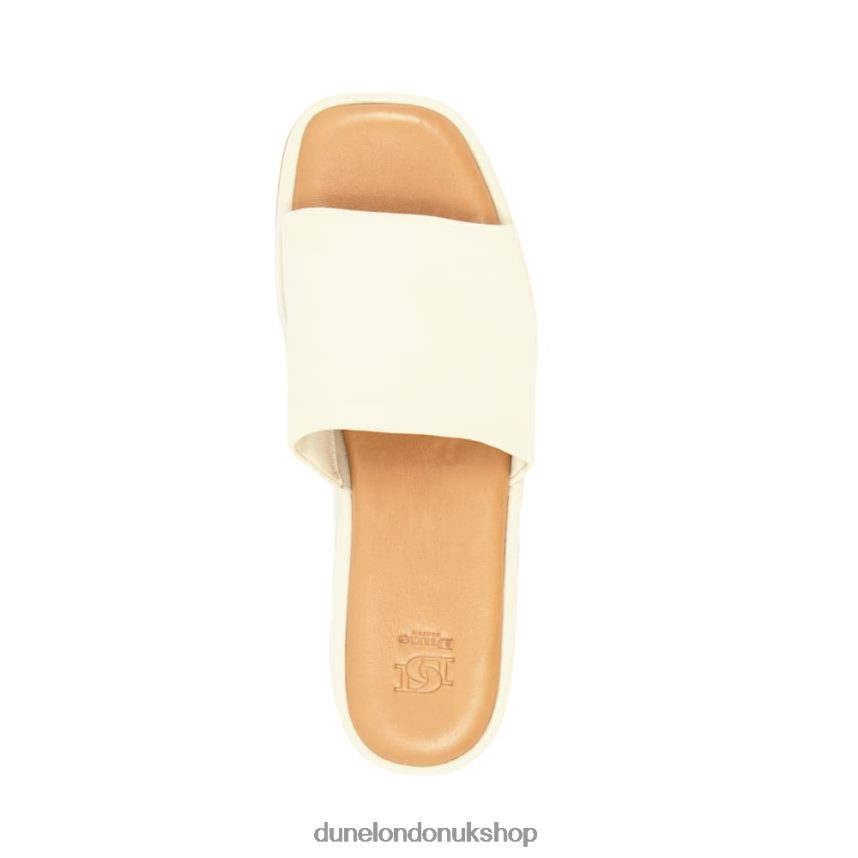 Open-Toe Flatform Slides Women N4BBPB583 Dune London Larley Ecru