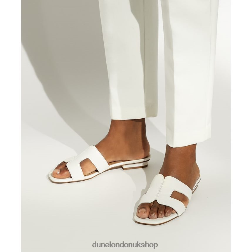 Smart Slider Sandals Women N4BBPB544 Dune London Loupe White