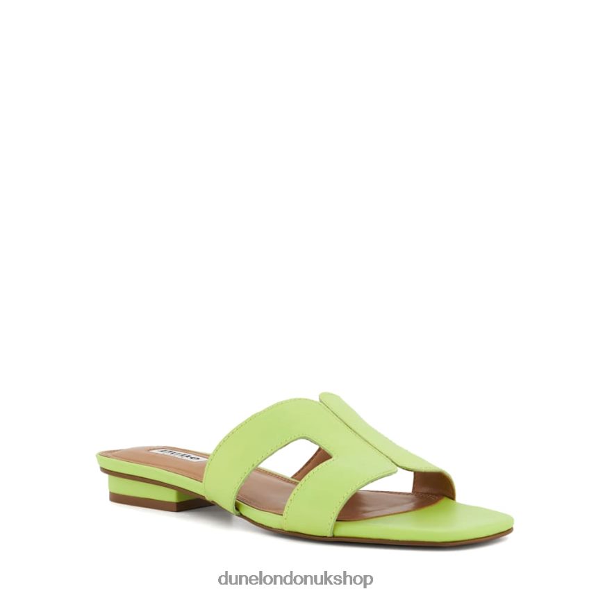 Smart Slider Sandals Women N4BBPB626 Dune London Loupe Lime Green - Click Image to Close