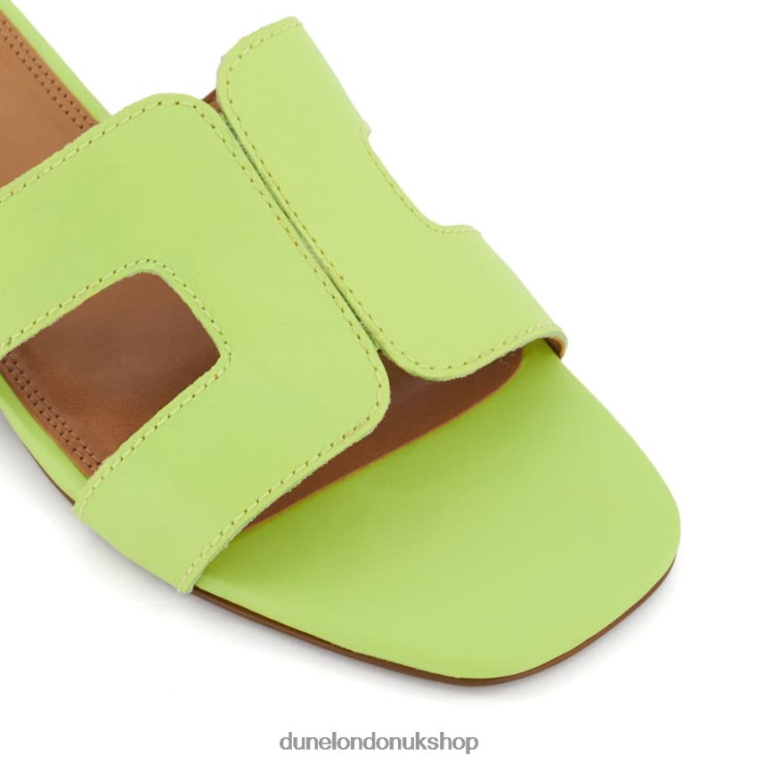 Smart Slider Sandals Women N4BBPB626 Dune London Loupe Lime Green