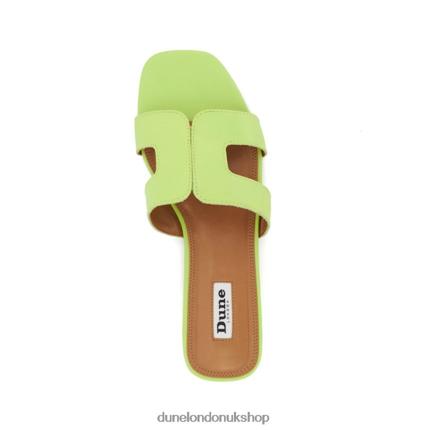 Smart Slider Sandals Women N4BBPB626 Dune London Loupe Lime Green