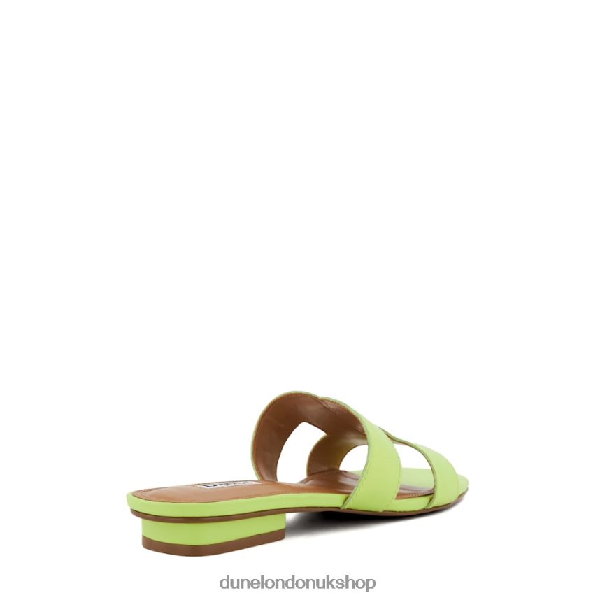 Smart Slider Sandals Women N4BBPB626 Dune London Loupe Lime Green